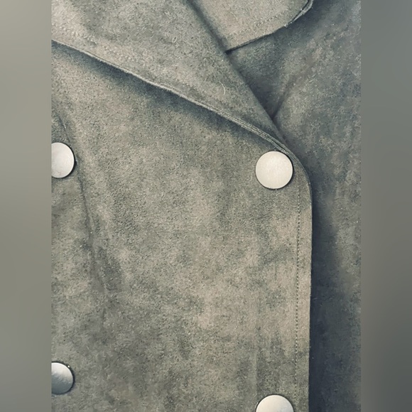 Slinky® Brand Women's xl Faux Suede Jacket black  Double Breasted - Picture 3 of 6